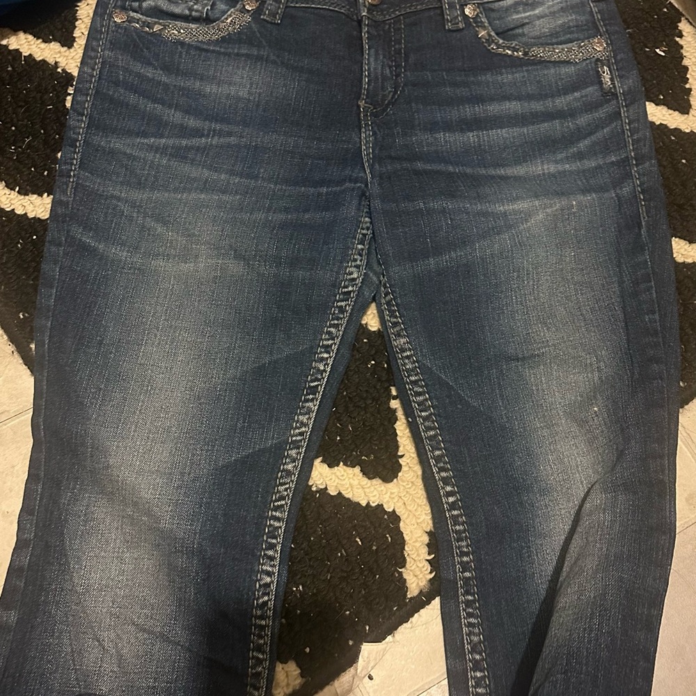 Silver Jeans Blue Boot Cut Denim with Vintage Fading